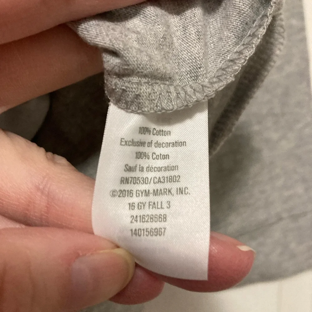 *Gymboree New Gray 3D Embroidered Birds Long Sleeve Kids-Size 5 Shirt #U